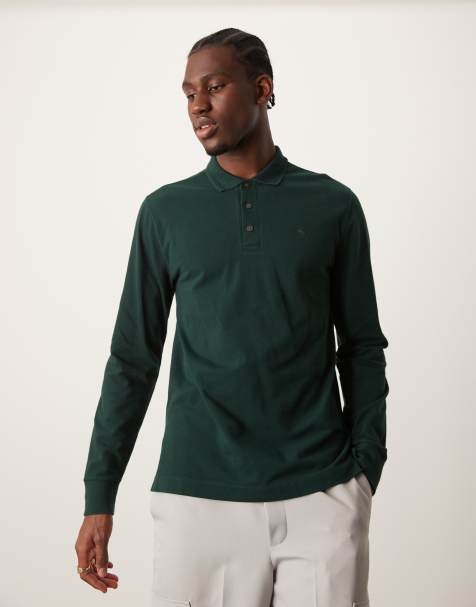 Abercrombie & Fitch - Icon Modern Classic - Polo a maniche lunghe verde scuro con logo - view 1