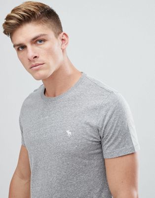 Moose Logo Crew Neck T-Shirt in Gray 