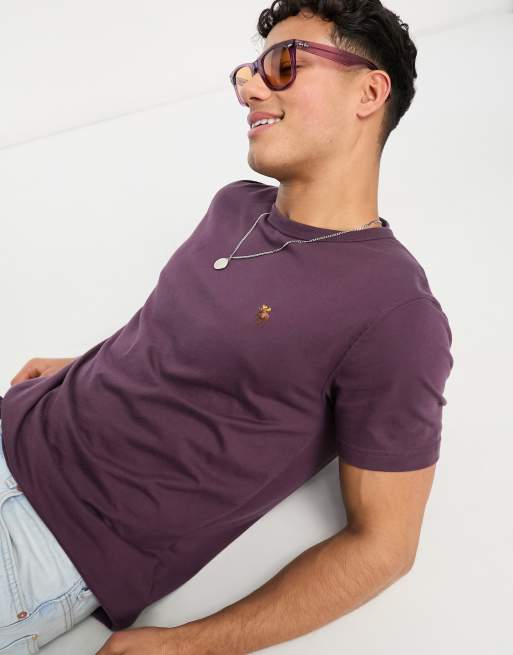 Abercrombie & Fitch - Icon - T-shirt color prugna con logo