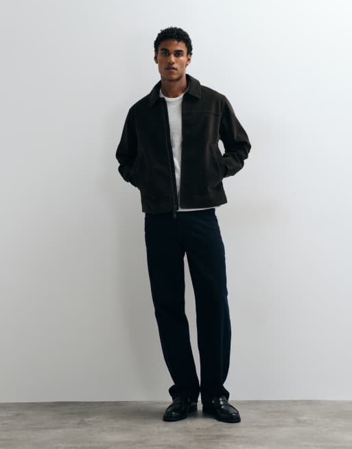 Abercrombie & Fitch jack van imitatiesuède met rits in bruin, 3 van 5