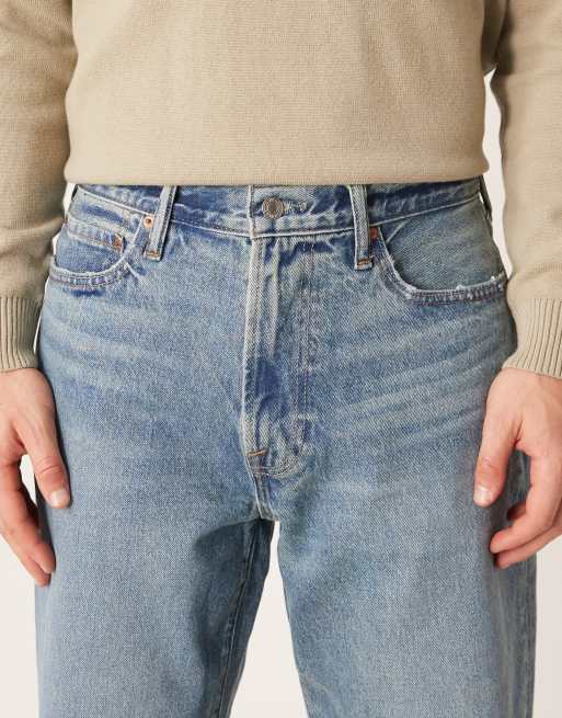 Abercrombie & Fitch - Jean ample à 5 poches - Bleu moyen délavé, 5 de 5