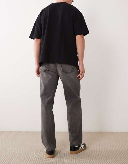 Abercrombie & Fitch - Jean ample avec poches effet abrasions - Gris délavé, 2 de 5