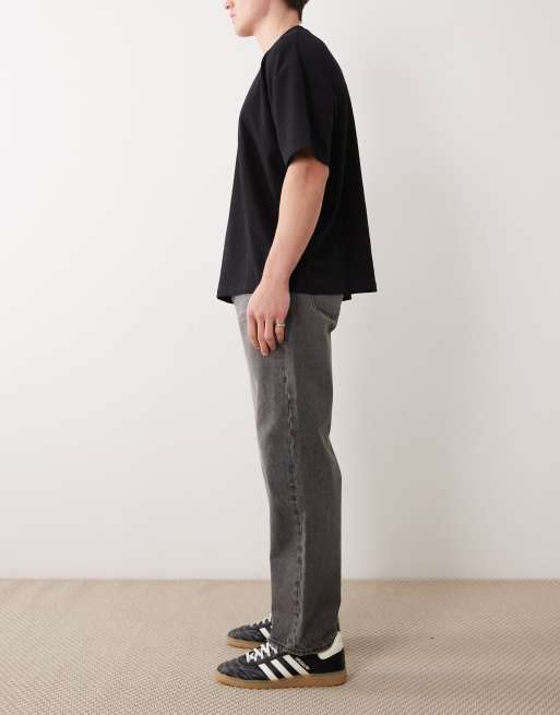 Abercrombie & Fitch - Jean ample avec poches effet abrasions - Gris délavé, 3 de 5