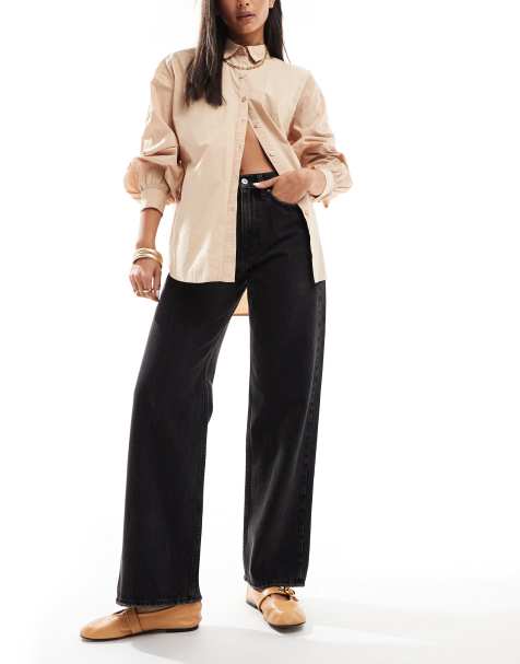 Abercrombie & Fitch - Jean ample - Noir - view 1