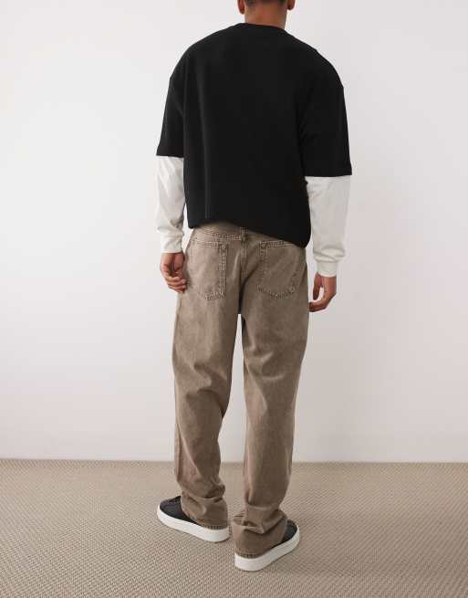 Abercrombie & Fitch - Jean baggy - Marron, 3 de 5