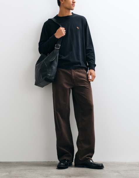 Abercrombie & Fitch - Jean baggy - Marron - view 1
