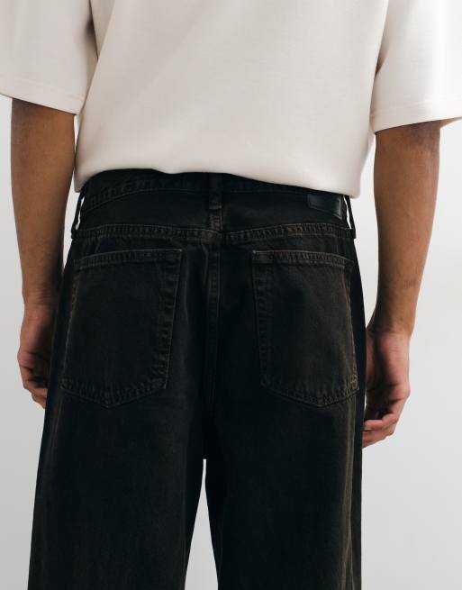 Abercrombie & Fitch jean baggy noir brun, 5 de 5