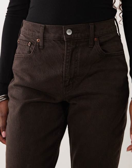 Abercrombie & Fitch jean bootcut taille haute marron, 4 de 5