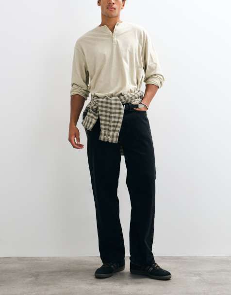 Abercrombie & Fitch jean coupe baggy noir - view 1