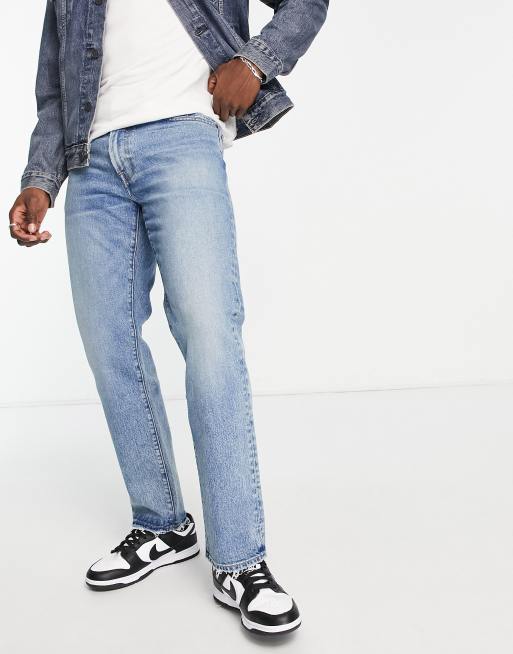Abercrombie & Fitch - Jean droit effet vintage légèrement usé - Délavage moyen
