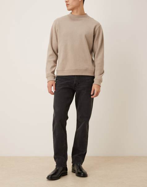 Abercrombie & Fitch - Jean droit stretch - Noir vintage - view 1