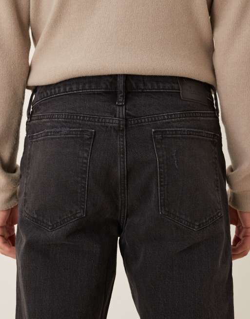 Abercrombie & Fitch - Jean droit stretch - Noir vintage, 4 de 5