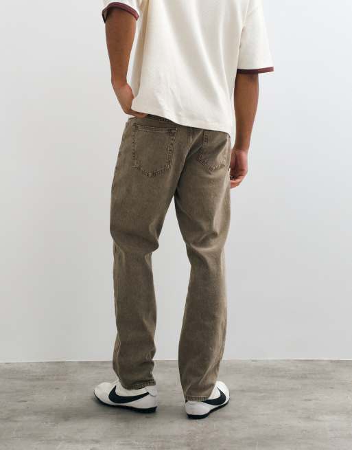 Abercrombie & Fitch jean relaxed marron délavé, 3 de 5