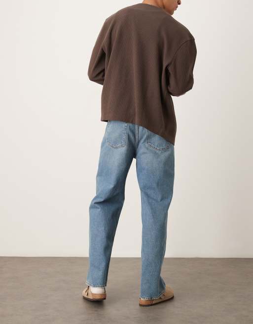 Abercrombie & Fitch - Jeans ampi lavaggio blu chiaro, 2 di 5