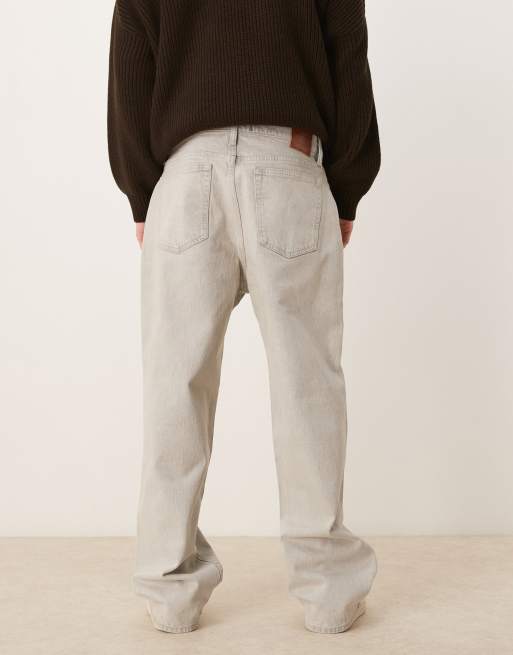 Abercrombie & Fitch - Jeans ampi lavaggio grigio, 2 di 5