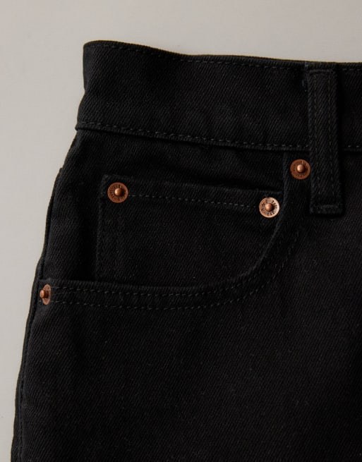 Abercrombie & Fitch - Jeans comodi anni '90 a vita alta neri, 7 di 7