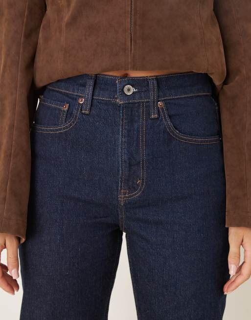 Abercrombie & Fitch - Jeans comodi anni '90 blu lavaggio rinse wash, 5 di 5