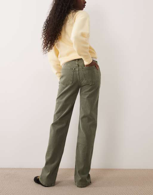 Abercrombie & Fitch - Jeans comodi dritti stile anni '90 lavaggio kaki, 2 di 5