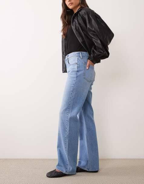 Abercrombie & Fitch jeans dritti comodi anni '90 lavaggio blu chiaro - view 1