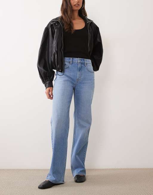 Abercrombie & Fitch jeans dritti comodi anni '90 lavaggio blu chiaro, 3 di 5