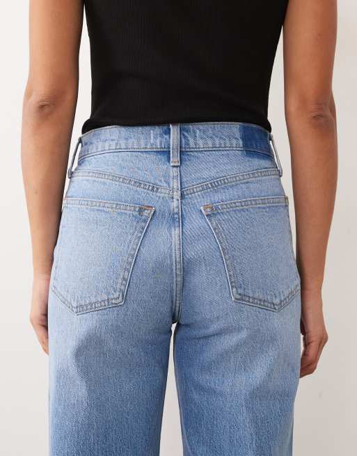 Abercrombie & Fitch jeans dritti comodi anni '90 lavaggio blu chiaro, 4 di 5