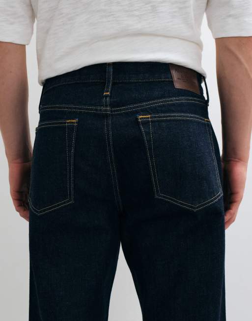 Abercrombie & Fitch jeans dritti nel lavaggio blu grezzo, 4 di 5