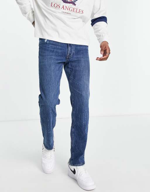 Abercrombie & Fitch - Jeans in jaren 90-stijl met rechte pasvorm en medium wassing