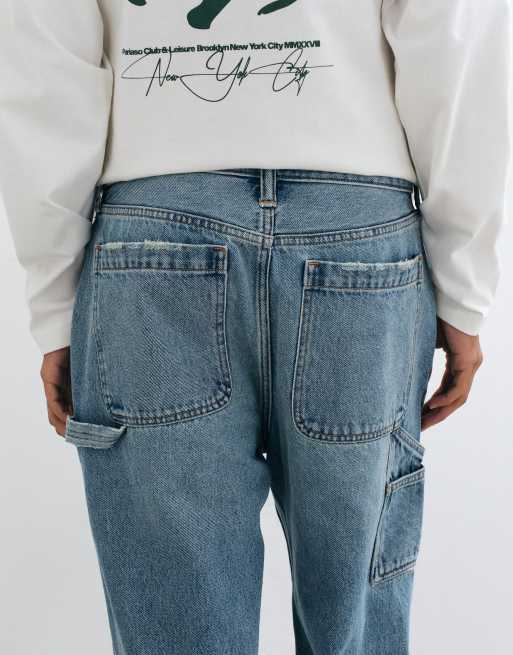 Abercrombie & Fitch jeans med afslappet pasform i mellemblå vask, 5 af 10