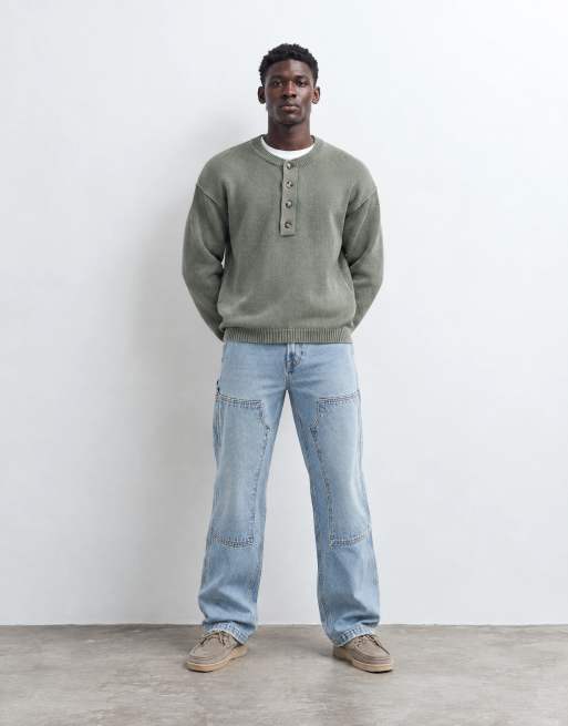 Abercrombie & Fitch jeans med afslappet pasform i mellemblå vask, 8 af 10