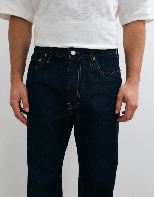 Abercrombie & Fitch jeans met rechte pasvorm in raw blue wassing, 2 van 5