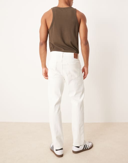 Abercrombie & Fitch - Jeans met rechte pijpen in wit, 2 van 5
