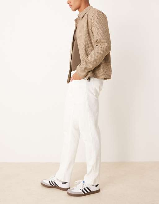 Abercrombie & Fitch - Jeans met rechte pijpen in wit, 3 van 5