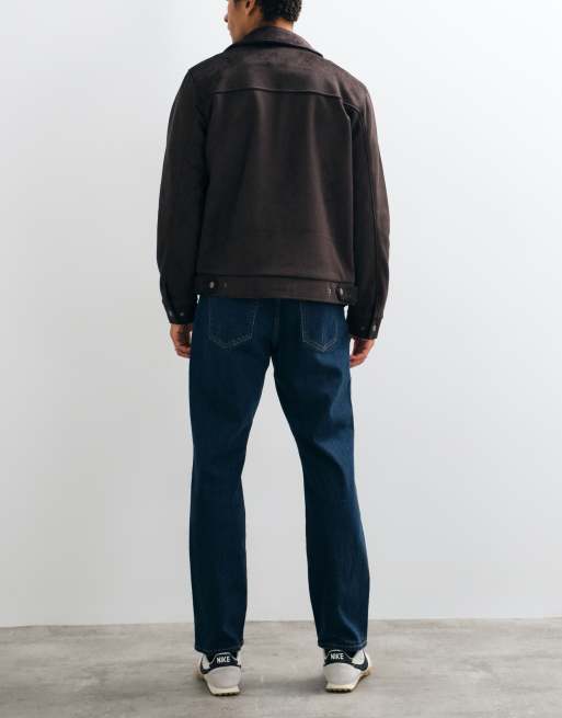 Abercrombie & Fitch jeans straight fit elasticizzati in lavaggio blu indaco, 3 di 9