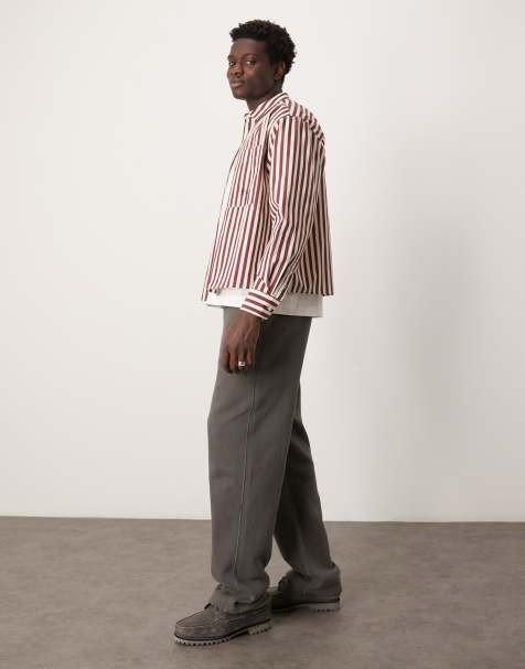 Abercrombie & Fitch - Joggers ampi grigi con apertura sul fondo e coulisse - view 1