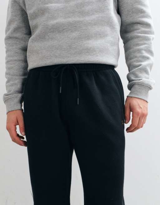 Abercrombie & Fitch joggers con logo icon e fondo elasticizzato, neri, 3 di 5