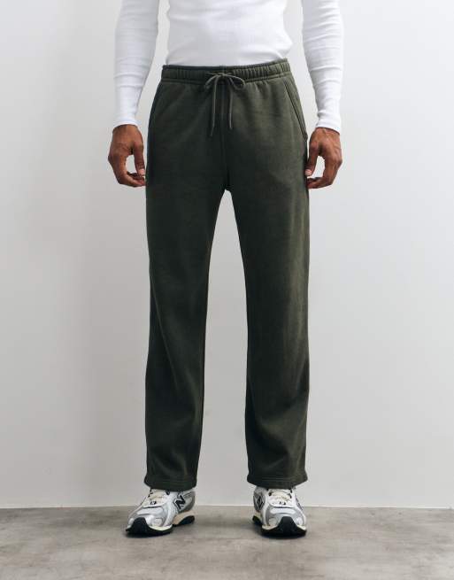 Abercrombie & Fitch joggers de pernera recta con logo icon en caqui, 2 de 5
