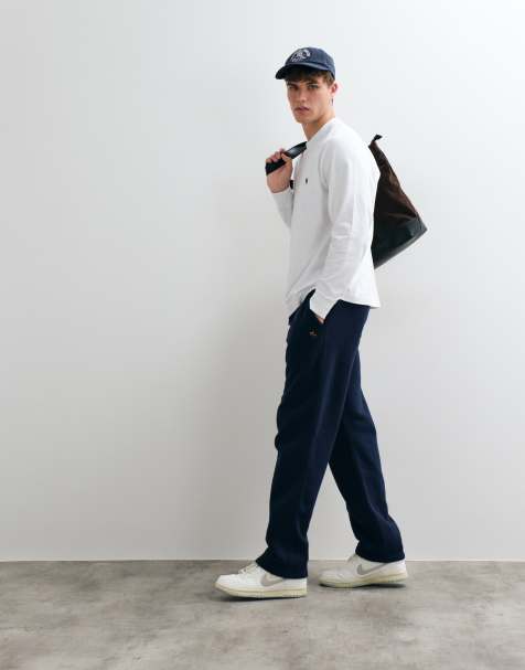 Abercrombie & Fitch - Joggers dritti blu navy con logo a icona - view 1