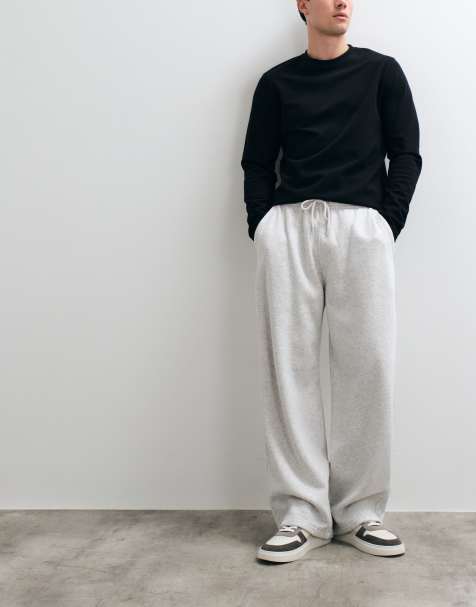 Abercrombie & Fitch joggers extragrandes en gris claro - view 1