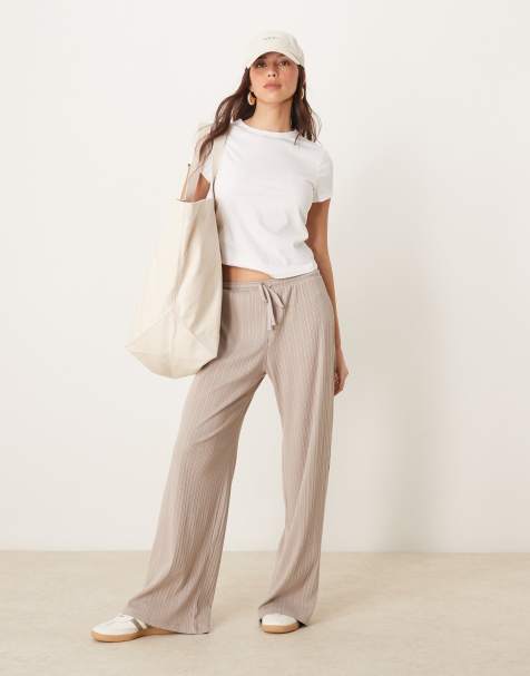 Abercrombie & Fitch - Joggers grigi a coste a fondo ampio - view 1