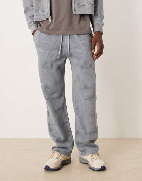 Abercrombie & Fitch - Joggers larghi basic blu mimetici con orlo aperto - view 1
