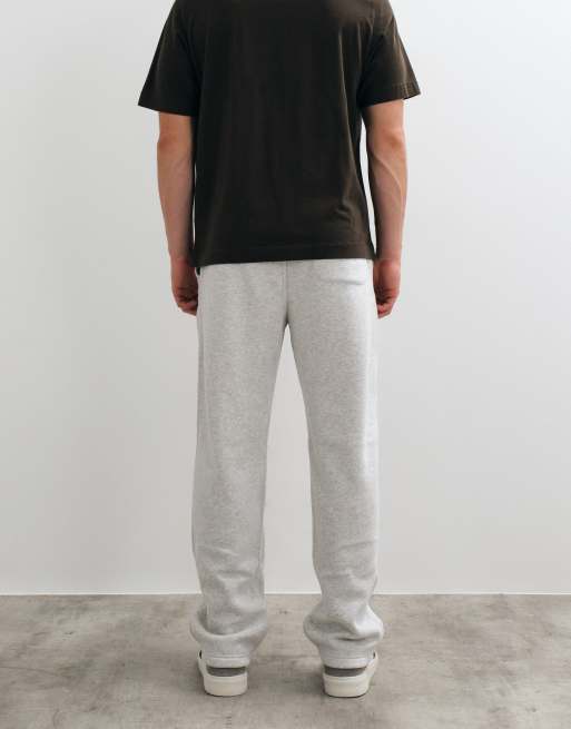 Abercrombie & Fitch joggers rectos con logo icon en gris claro, 5 de 5