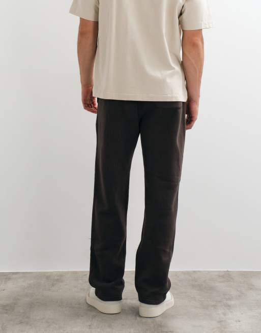Abercrombie & Fitch joggers rectos con logo icon en marrón, 5 de 5
