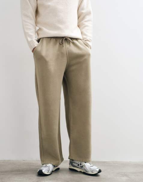 Abercrombie & Fitch joggers ultra amples à ourlet ouvert en pierre - view 1