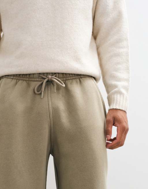 Abercrombie & Fitch joggers ultra amples à ourlet ouvert en pierre, 3 de 5