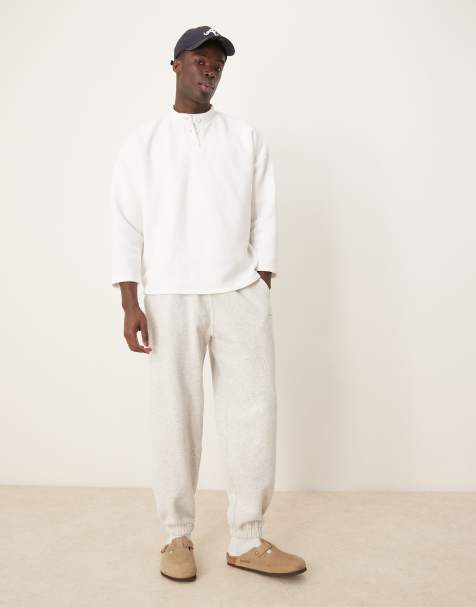 Abercrombie & Fitch - Joggingbroek met trekkoord in lichtgrijs - view 1