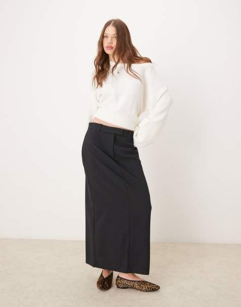 Abercrombie & Fitch - Jupe longue droite - Noir - view 1