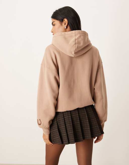 Abercrombie & Fitch – Kapuzenpullover in Beige mit Print, 4 von 4
