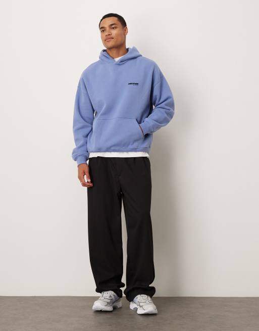 Abercrombie & Fitch – Kapuzenpullover in Blau mit Logoprint vorne auf der Tasche, 2 von 5