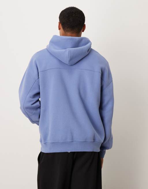Abercrombie & Fitch – Kapuzenpullover in Blau mit Logoprint vorne auf der Tasche, 3 von 5