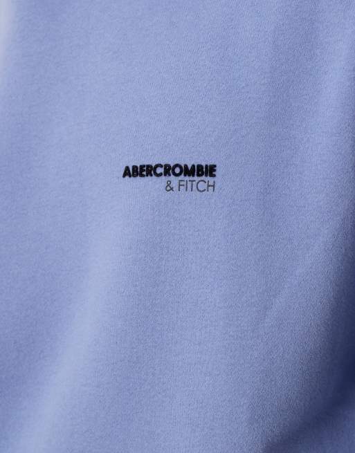 Abercrombie & Fitch – Kapuzenpullover in Blau mit Logoprint vorne auf der Tasche, 5 von 5